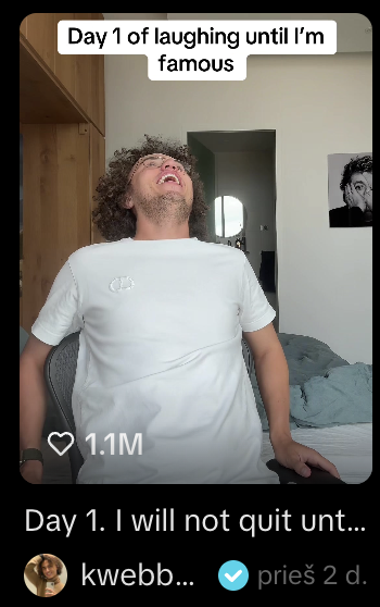 tinytinsi's tweet photo. $Kwebbelkop Laugh going crazy viral on TikTok rn, creating a full blown trend.

With recent videos gaining over a million likes seems like it will only grow bigger, CT is late as usual.

AKWMkDkndaXh921sZB22qw5CgpMeTT5s8xZXZsM1pump https://t.co/7gCUgq6quw