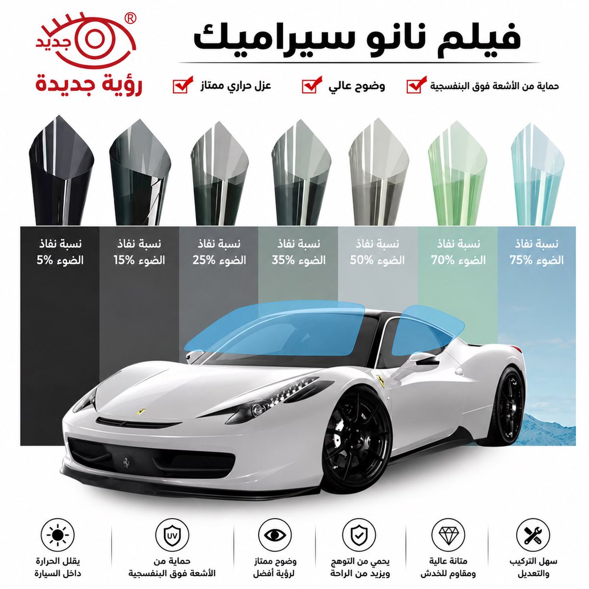 arb_amzon's tweet photo. دخل الصيف☀️ تحتاج عازل حراري🫵🏼

عازل حراري نانو سيراميك علي اكسبريس
بسعر 80 ريال فقط فقط💵
جودة عالية👍🏼✅
عدد التقييمات من السعودية 200+⭐️

يكفى اربع ابواب:
- رقم 50100 هو 00
- رقم 35100 هو 01
- رقم 20100 هو 02

رابط الشراء
https://t.co/K1RxaMwJr6

. https://t.co/xuAUvsr1Uq