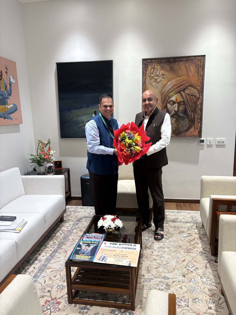 svoruganti1466's tweet photo. Meeting with Advisor to Prime Minister Shri Tarun Kapoor ji in New Delhi today, briefed him on the dedication of HRRL refinery and roadmap forward 

6 July 2026

@BhajanlalBjp 
@DIPRRajasthan 
@RajGovOfficial 
@RajCMO 
@PIBJaipur https://t.co/l3iRb21dmB