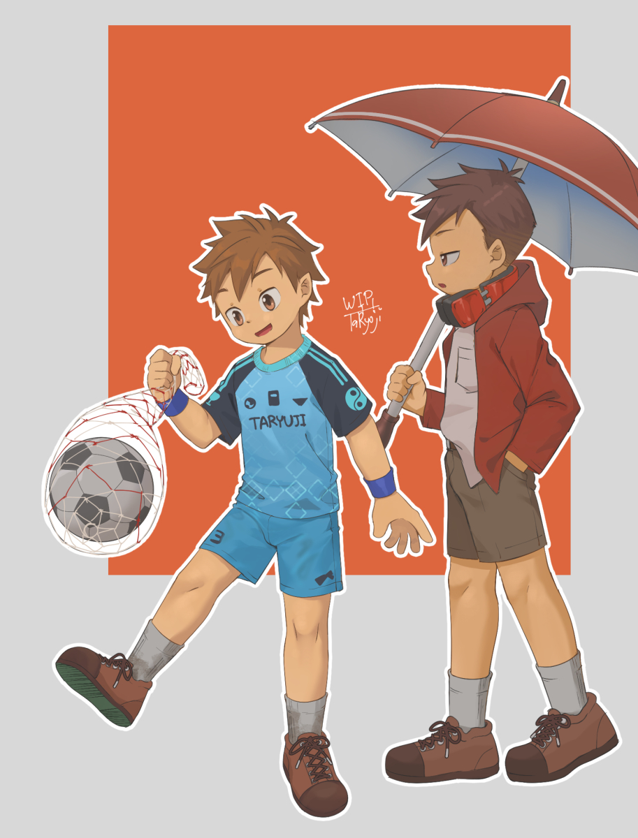 Taryuji's tweet photo. Time out, time to go back home.
Yo: How long you keep playing that ball? Time to go home.
Shin: ๐ถ๐ต
#drawing #boys #originalcharacter #anime https://t.co/aYK58dtfBl