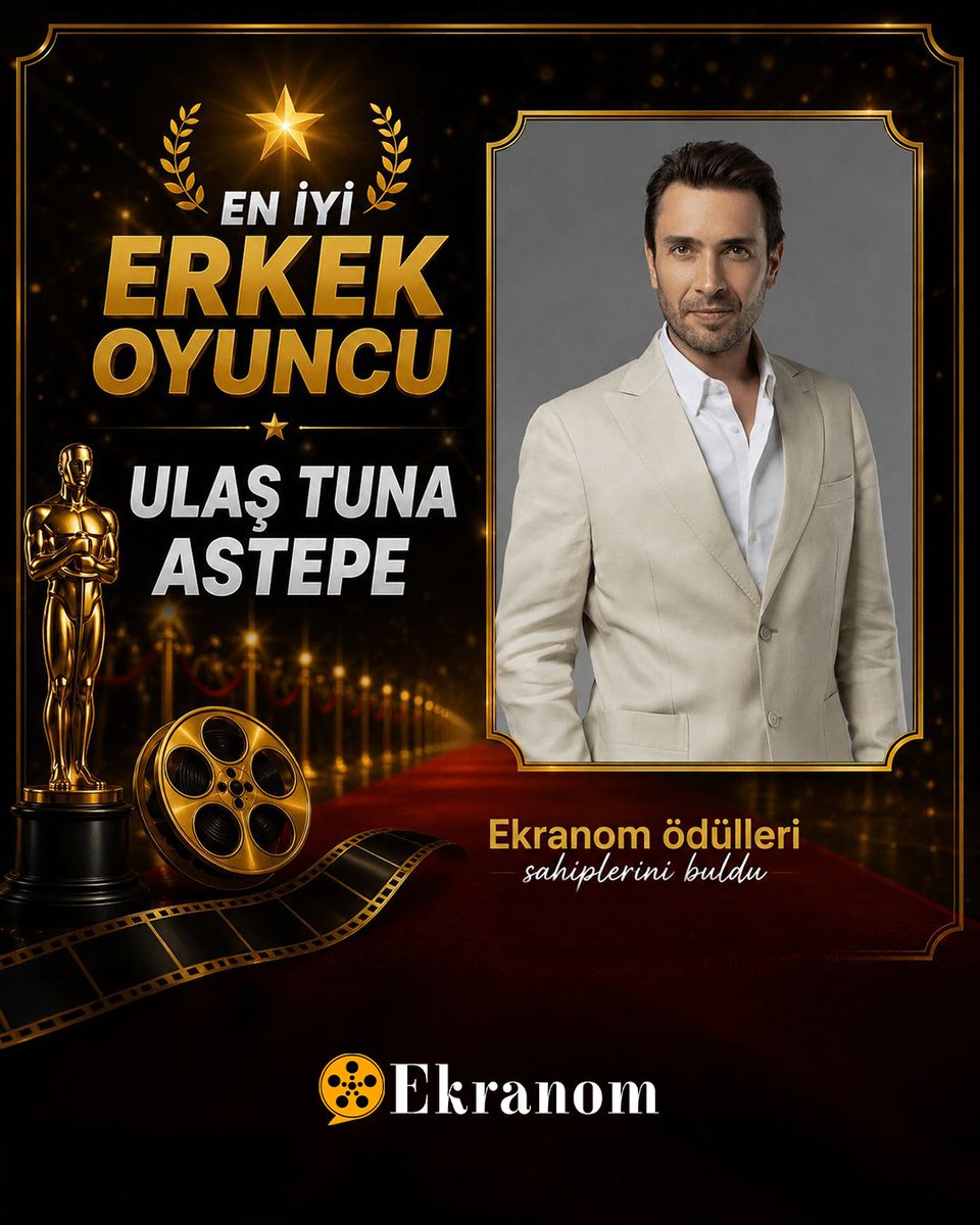 Ekranom's tweet photo. 🏆 Ekranom Ödülleri sahiplerini buldu! 236.889 oyla belirlediğiniz kazananlar:

​📺 Dizi: Taşacak Bu Deniz
🌟 Kadın O.: Deniz Baysal
🌟 Erkek O.: Ulaş Tuna Astepe
💑 Çift: Esme &amp; Adil

​Tüm kazananlara tebrikler! 🎉

#EkranomÖdülleri #TaşacakBuDeniz #DenizBaysal #UlaşTunaAstepe https://t.co/cSMTWtDknv
