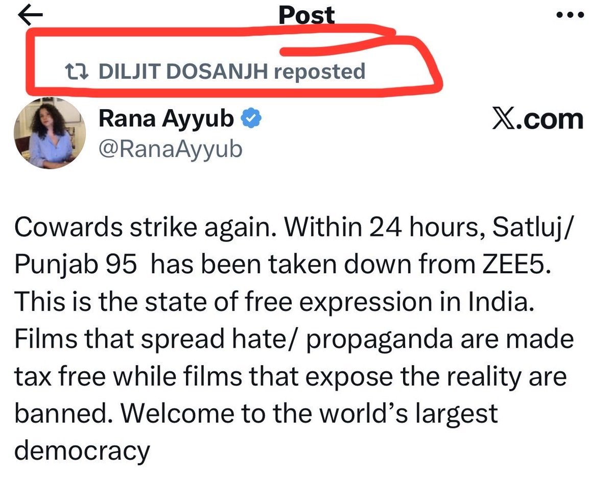 biharigurl's tweet photo. Dhurandhar was propaganda but satluj is freedom of free expression.. Typical anti national behaviour! https://t.co/GPeIi6dzSN