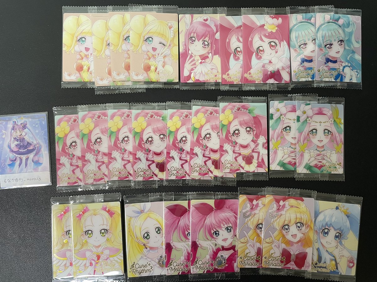 93_monaka's tweet photo. 【交換】
プリキュア ウエハース プリキュアウエハース13

求:HRアンサー、SRアンサー＞キュンキュン

譲:画像1〜5

郵送交換希望
比率違い可能ですご相談ください
お気軽にお声がけください https://t.co/5voLETGFex