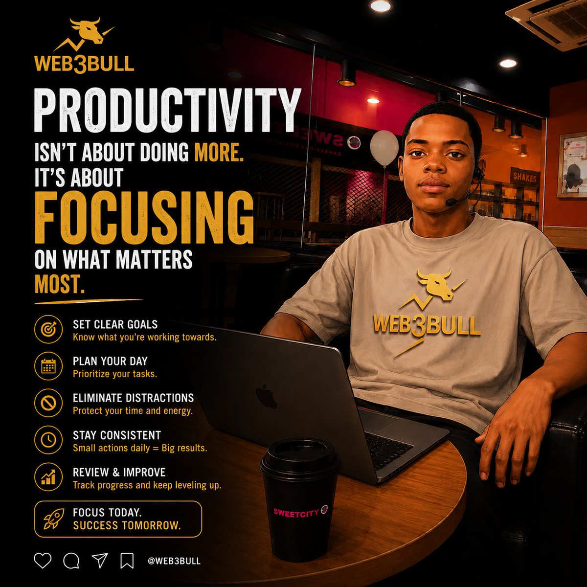 WilliamsCh49040's tweet photo. You don't need more hours in the day.
You need fewer distractions.
Focus beats hustle. Consistency beats intensity. Discipline beats motivation.
Stay locked in. Your future self will thank you. 💯
#Productivity #Success #Mindset #KeepBuilding https://t.co/EuidZho7sQ