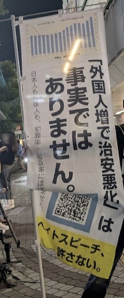 zundamotisuki's tweet photo. しばき隊メンバー
「外国人増で治安悪化」は事実ではありません」

警察庁
「外国人の検挙割合は日本人の2倍です」

明らかに外国人の受け入れで治安があったしていると思う人‼️

手を上げるのだ🖐️

🙋‍♂️< これって移民政策ですよね？ https://t.co/uFnMZCnuV1