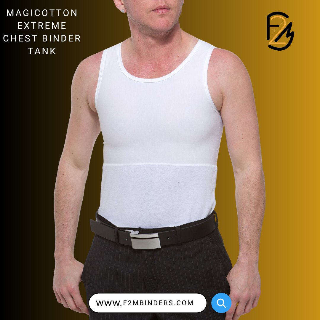 UnderworksFTM's tweet photo. Experience focused chest compression with the Magicotton Extreme Chest Binder Tank. Soft Magicotton fabric and a relaxed midsection make it ideal for daily wear. https://t.co/YdR4zbjZ1x #ChestCompression #FTMBinder #TransMasc #CompressionWear #Magicotton https://t.co/j85qyvKoOA