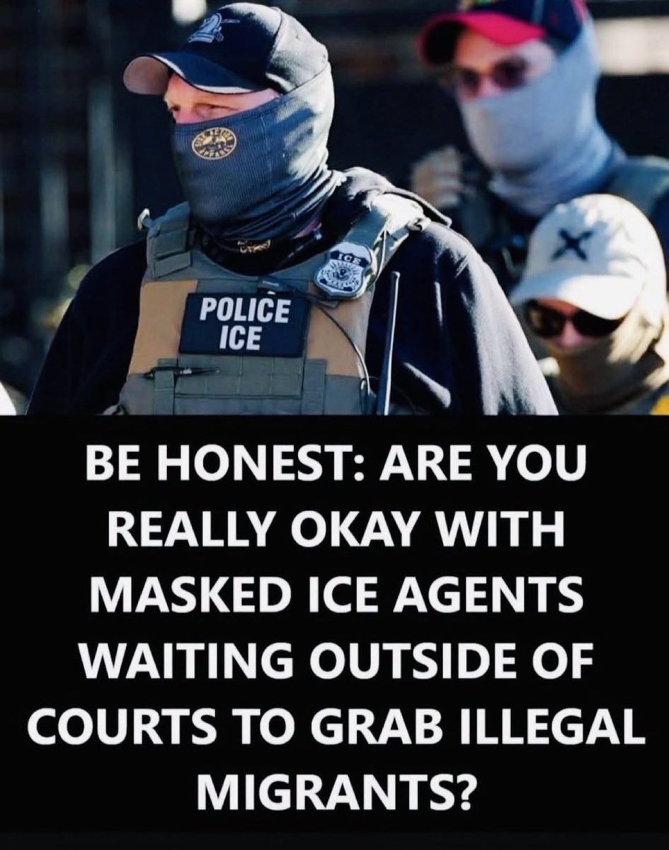 ColorApril's tweet photo. If you break the law to enter the country and get a Court Date, a Courthouse is exactly where Law Enforcement belongs. ⚖️🛑

Let’s cut through the noise. My answer is YES. 💯🇺🇸

 What’s yours? 👇 https://t.co/4x5uAVCWbo