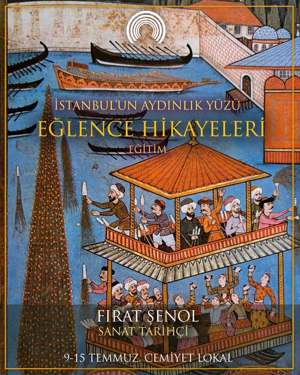 cemiyettw's tweet photo. Sanat Tarihçisi Fırat Şenol ile 9-15 Temmuz tarihlerinde  Osmanlı saray şenliklerinden Pargalı İbrahim Paşa’nın görkemli düğününe, Lale Devri eğlencelerinden Cumhuriyet balolarına uzanan bu iki oturumluk seminere hepinizi bekliyoruz!
Detaylar ve kayıt için https://t.co/iYGriujeJ7 https://t.co/ED2VlgiKYH