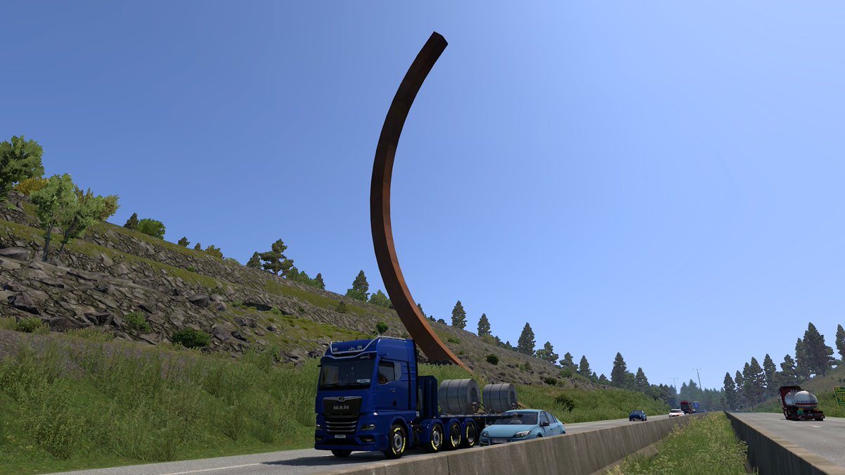 KikuHazuki's tweet photo. なんだ…このオブジェは…。
#ETS2 https://t.co/RthJ2hwkCl