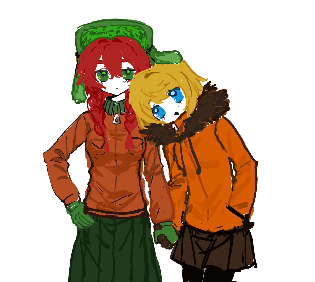 Bangbookkkk's tweet photo. I've run out of talent and can only draw some silly lesbian doodles now.#spk2 https://t.co/vHlovGx0MN