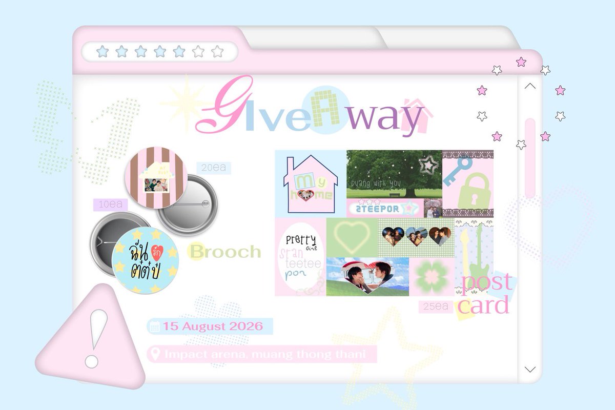 happienyla's tweet photo. 𐙚 จะเอ๋ ✋🏻 Giveaway  มาแย้ว  ᯓ☆.ᐟ 

(( 𝗉𝗅𝗌 𝗄𝗂𝗇𝖽𝗅𝗒 𝗋𝗍 ˚໒꒱⋆.˚ ))
🍥— 1 per / 1 ea ᢉ𐭩

Date : 15 Aug 26
location : impact arena, time : tba

#DuangGoRoundConcert 
#เจอด้วงที่อิมแพคนะเธอ ⋆˚꩜｡

⤷ ゛ #twnpich ⭑.ᐟ  #Porsuppakarn ᢉ𐭩 ˎˊ˗
⋆.𐙚 ̊ #teeteepor https://t.co/7BRI7vPH1w