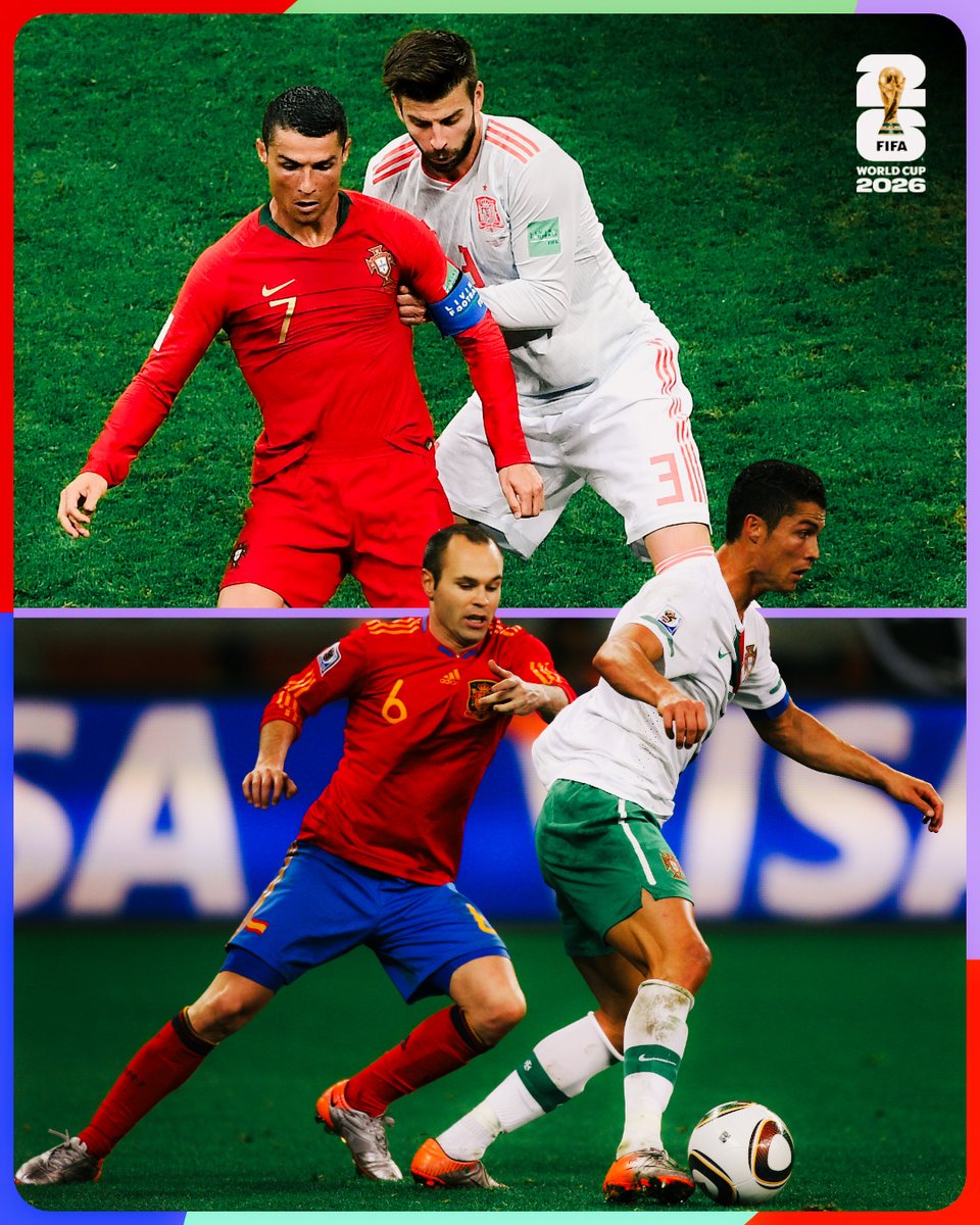 fifaworldcup_es's tweet photo. La Roja, otra vez frente a frente con Cristiano en la #CopaMundialFIFA. ⏪ https://t.co/nrUWaVRmcT