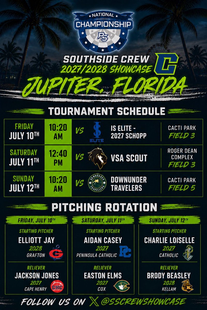SSCrewShowcase's tweet photo. Up next…..Jupiter/West Palm. Talented roster to come check out! https://t.co/xQO9WhXbRS