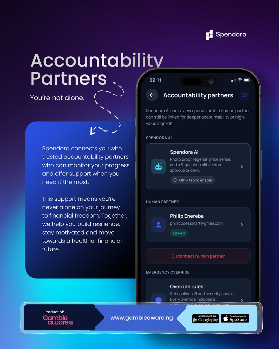spendora_app's tweet photo. We’re proud to announce our partnership with @gambleawareng1 to provide a dedicated tool for those working to overcome impulsive spending and gambling-related financial challenges. Following months of product testing with their recovery community,

Thread below 👇 https://t.co/2SjxCD5GDs