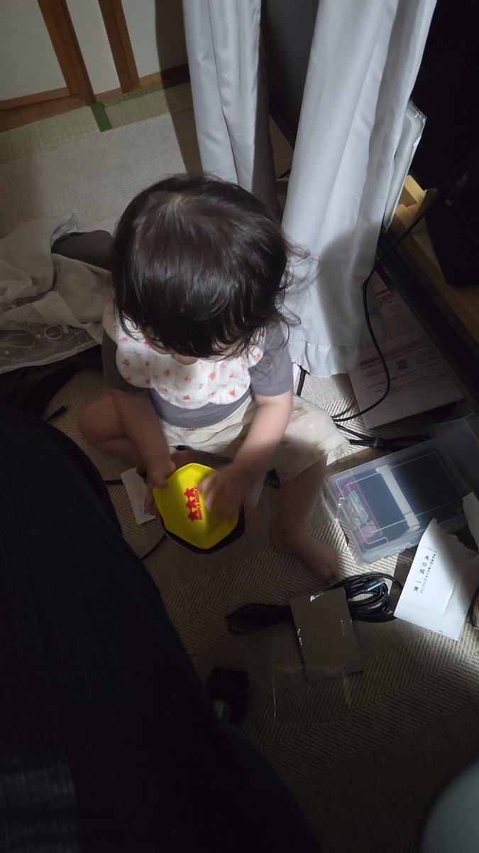 ramune428's tweet photo. ベビにクレジットカードを隠されて、家の中で紛失。
犯人は自供せず、パパのデスクを漁ってます。 https://t.co/hdVJffEuHo