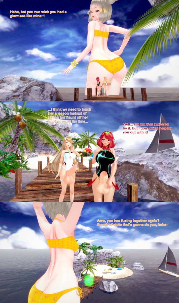 XavierHugeAlt's tweet photo. Request where a giantess Nia taunts a futa Pyra and Mythra with her fat ass, only for it to backfire on her as the two combine into a gigantic futa Pneuma with a massive cock willing to use Nia as a cocksleeve~
#SizeTwitter #Giantess #巨大娘 #Futanari #XenobladeNSFW https://t.co/sBHLAcCO0S