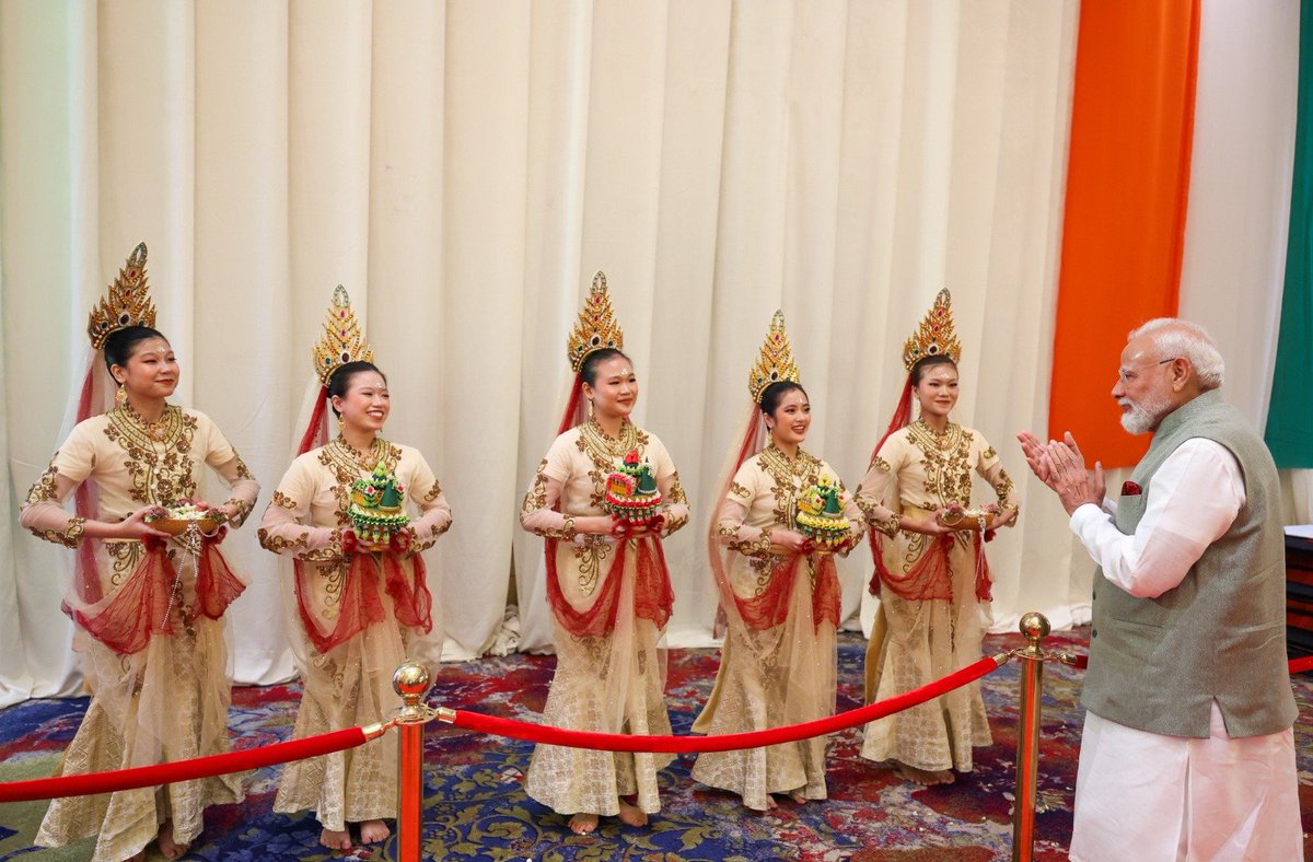 narendramodi's tweet photo. The performance of ‘Homage to the Triple Gem’, by the artistes of the Vihara Dharma Ratna Group, was exceptional. It reflected the timeless teachings of Lord Buddha and the profound values embodied in the Triple Gem. It is heartening to see the rich Buddhist heritage being preserved and celebrated with such passion by the people of Indonesia.