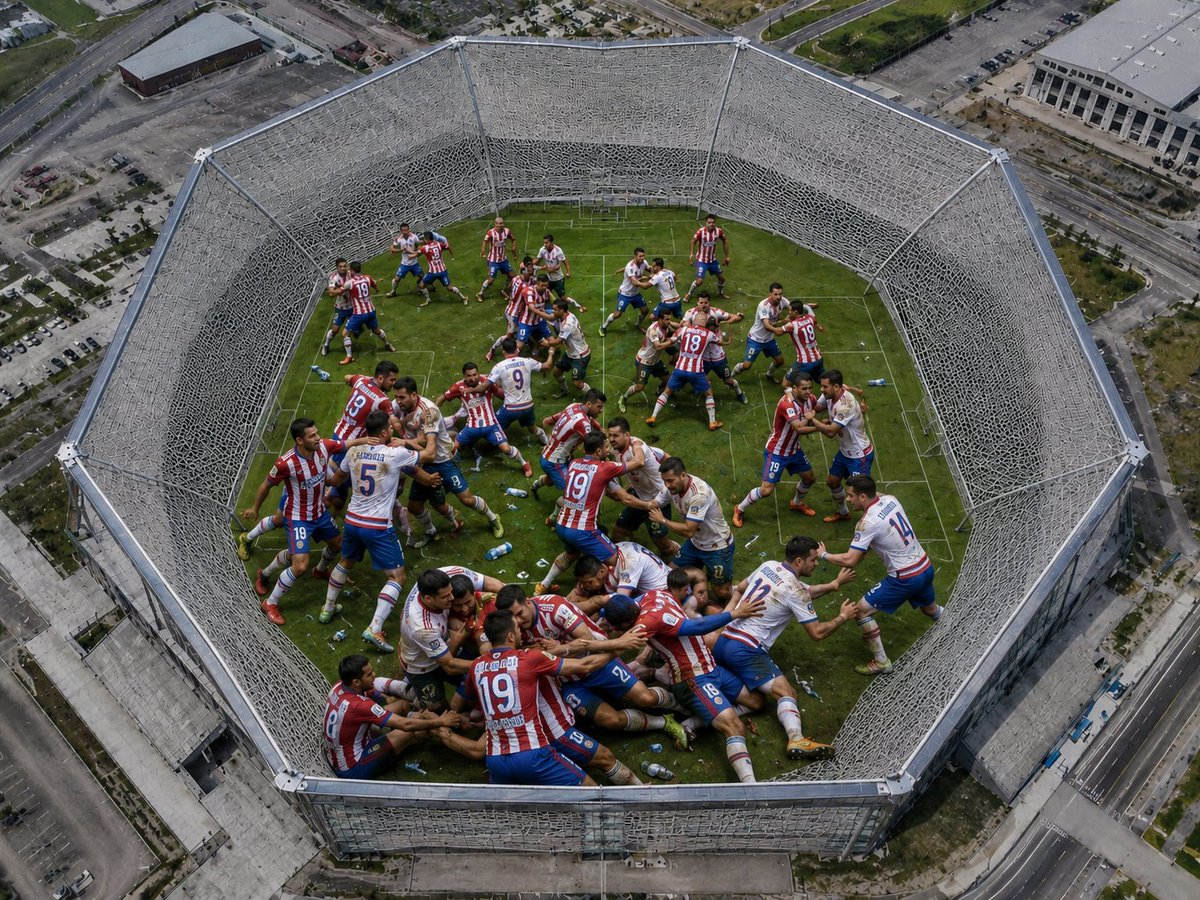 SittingBull8's tweet photo. @lequipe Après les stades au Paraguay ils sont ptet en forme d'octogone on sait pas https://t.co/6xVZbK5vGI