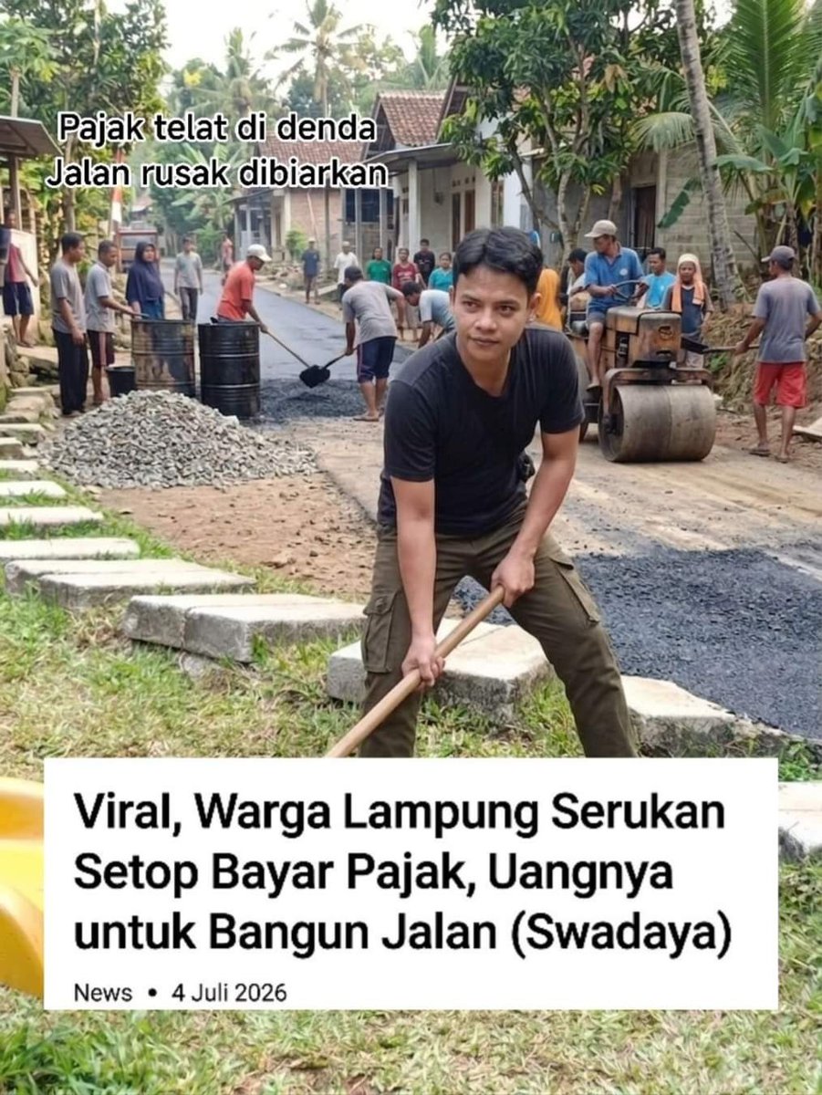 herculep638's tweet photo. semakin banyak masyarakat berswadaya memperbaiki infrastruktur di wilayah mereka masing-masing

kemana pemerintah?

kemana uang pajak masyarakat? https://t.co/ofXNyGaOwr