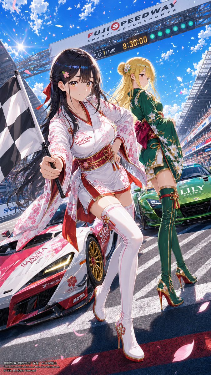 Good morning from the circuit! 🏁☀️ オリキャラ 神楽さん