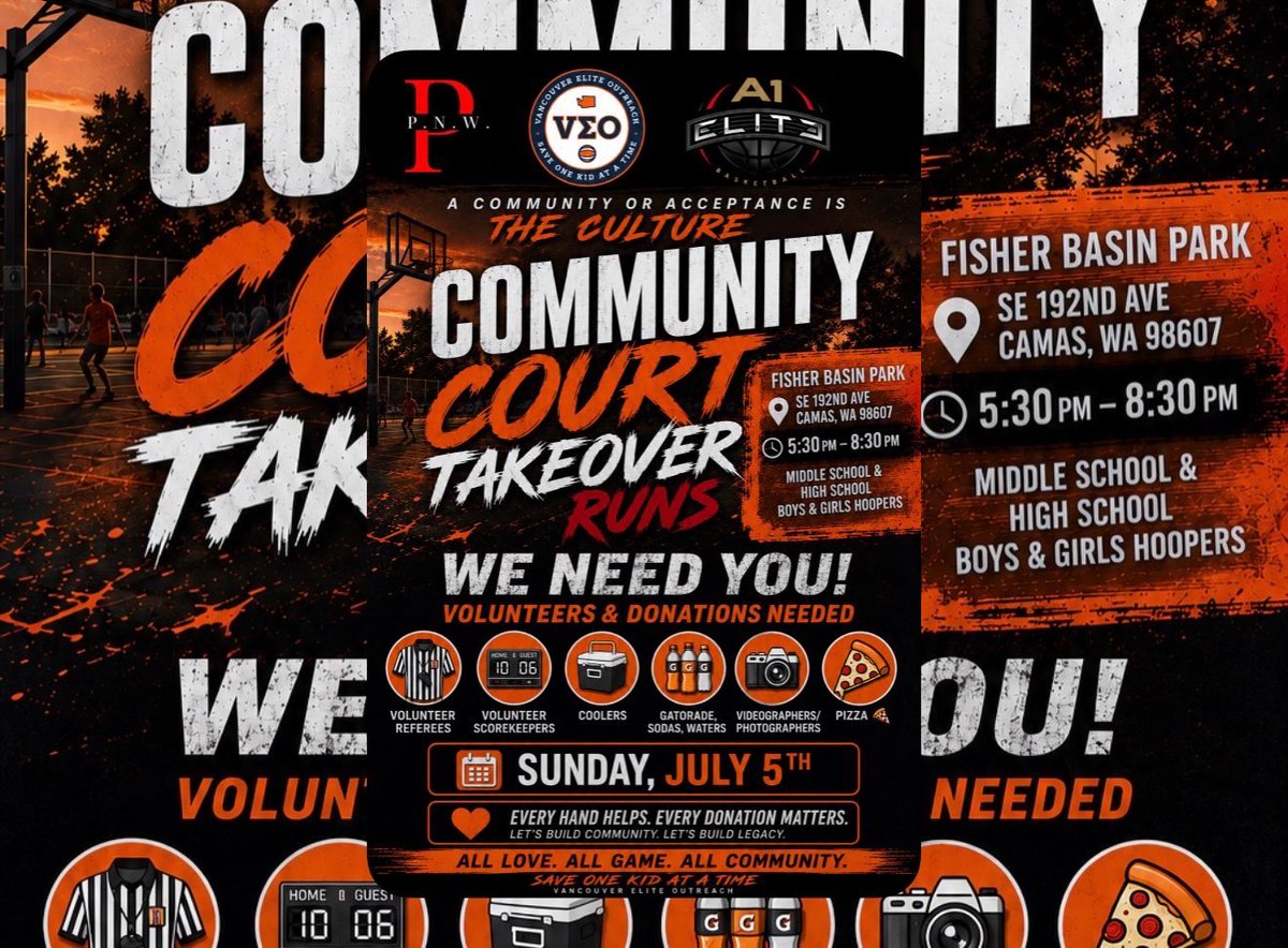 OutreachElite's tweet photo. Community Court Takeover Runs 7/5/2026 

#Recap #SaveOneKidAtATime https://t.co/DTARJiZCxe