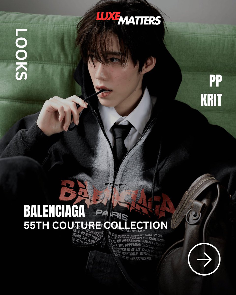 luxemattersth's tweet photo. ‘พีพี กฤษฏ์’ แบรนด์แอมบาสเดอร์คนสำคัญของ Balenciaga เตรียมเดินทางสู่กรุงปารีสเพื่อเข้าร่วมแฟชั่นโชว์กูตูร์ครั้งที่ 55 ของเมซง

#PPKritt 
#PPKRITEnRouteParis
#Balenciaga
#LUXEMATTERS 
#LUXEMATTERSTHAILAND 

https://t.co/mucjJWNFms https://t.co/Qhv7wzKMyV