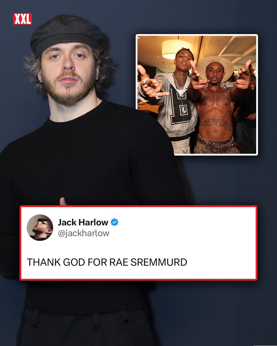 XXL's tweet photo. Jack Harlow shows love to Rae Sremmurd 🙌

“THANK GOD FOR RAE SREMMURD”

What’s your favorite song by the duo? ⬇️ https://t.co/zGhNuKjRbY