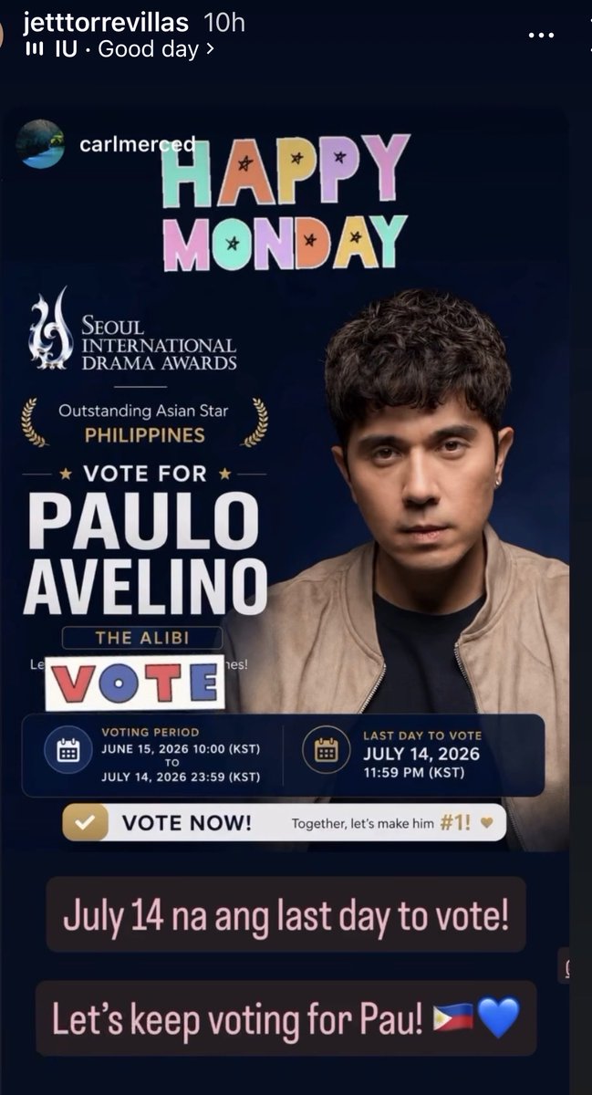 iamevm0607's tweet photo. Ang bilis, parang naka auto‑load 24/7 🤭Keep voting, #KimPau Fam — one winner lang, and let’s give Pau our full 💯 votes ⭐️ Request din ’to ni Kim na si Pau naman this time, kaya go all‑out tayo sana for Pau 🙏💙
 #KimChiu #PauloAvelino #TheAlibiPartnership https://t.co/qKz9xNtKYU