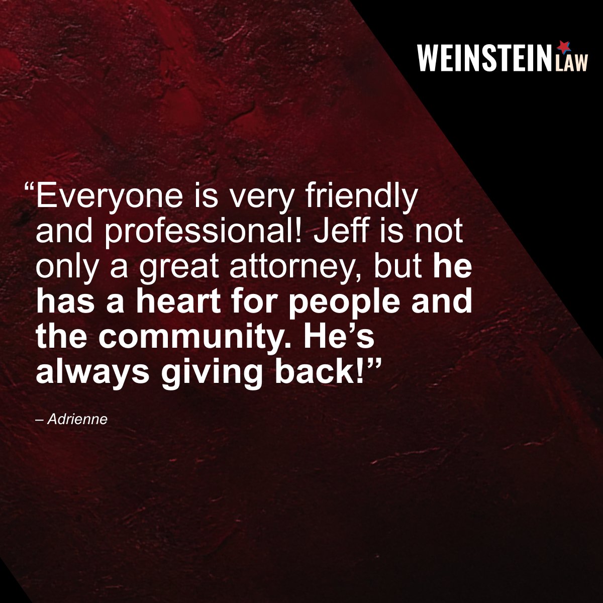 Weinstein_Law's tweet photo. Thank you for your kind words. It means a great deal to know that our care for clients and the community comes through in our work. We’re grateful for the trust you placed in us.

Read more stories from our clients:
https://t.co/FcMFFfz7EW https://t.co/D7ARHbcTkO