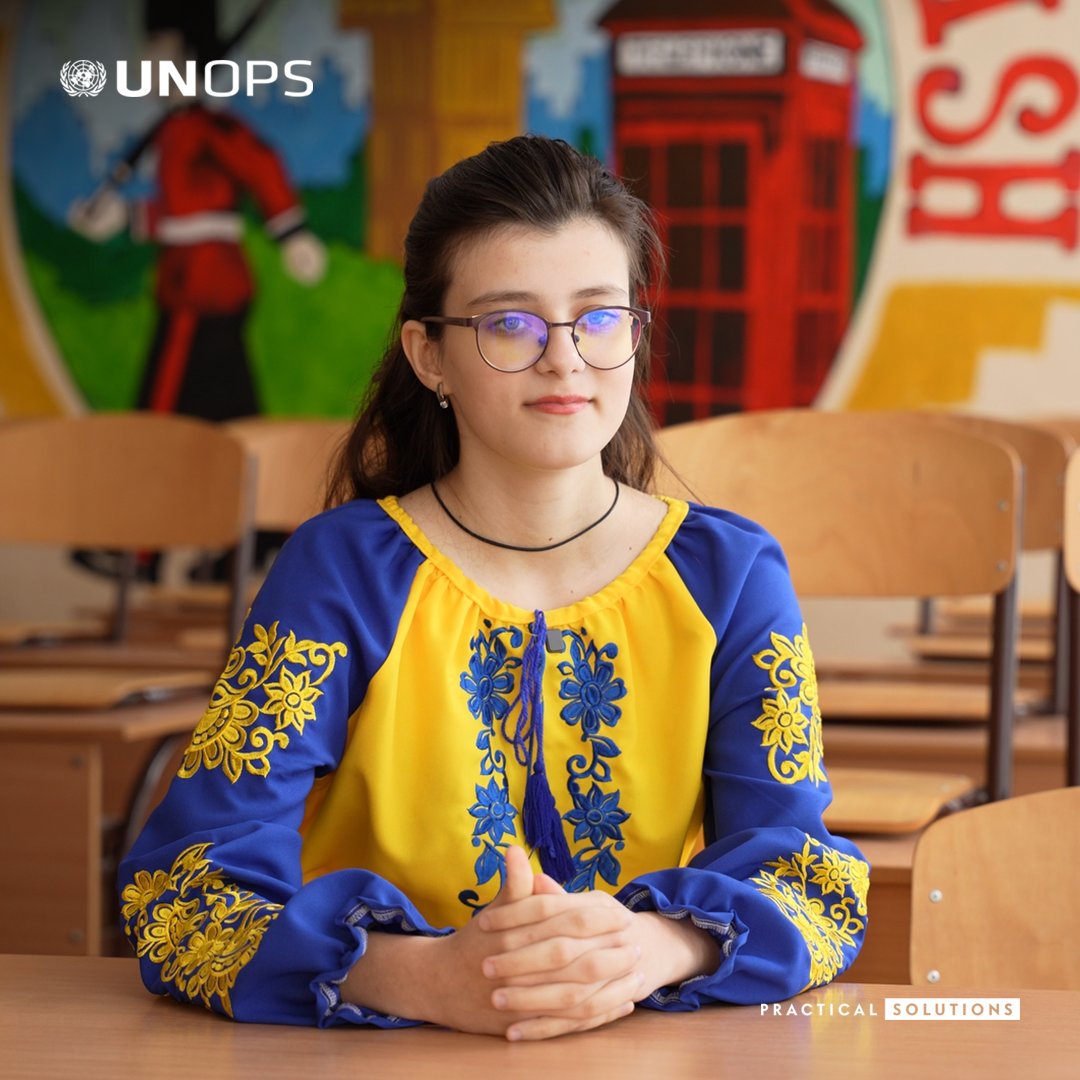 UNOPS's tweet photo. Since the start of Russia's full-scale invasion, 1000s of Ukrainian children have reverted to online schooling – forcing them to miss out on vital in-person social interactions.

At Kalynivka Lyceum in Ukraine's Mykolaiv Region, a new shelter built by @UNOPS_UEE with funding from @DanishMFA is helping provide a safe space to learn in person…

… And a renewed sense of normality.

https://t.co/I468j4DKIy