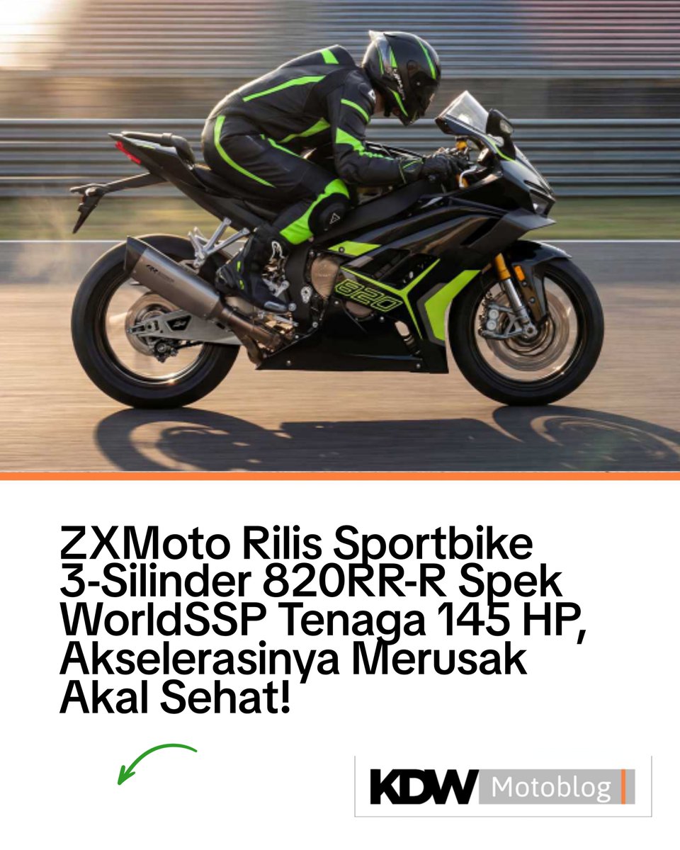 dwidhaswara's tweet photo. ZXMoto Rilis Sportbike 3-Silinder 820RR-R Spek WorldSSP Tenaga 145 HP, Akselerasinya Merusak Akal Sehat!

https://t.co/rCwDvOM4z5

#KDWMotoblog https://t.co/Bl18bhAwsD