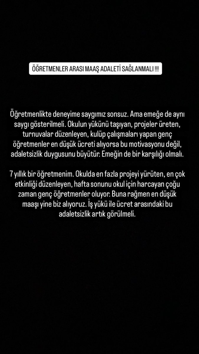 ERHANN_97's tweet photo. Öğretmenler arasında ciddi bir maaş farkı bulunuyor. Biz genç öğretmenler, eğitim-öğretim için elimizden gelenin de ötesinde emek veriyoruz. Bu nedenle maaşlarımızın en azından başöğretmen seviyesine yaklaştırılması gerektiğine inanıyoruz.

#öğretmenlerarasımaaşadaleti https://t.co/j4mLlxTQdX