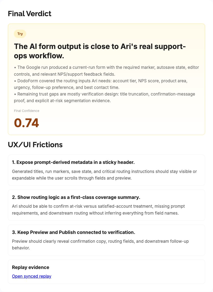 MENSO_Liu's tweet photo. Good signal:

The generated form covered real support-ops fields: customer name, work email, company, account tier, NPS score, reason, product area, urgency, follow-up preference, and best contact time.

Autosave + preview were visible. Verdict: try. https://t.co/kuszFjfKtl