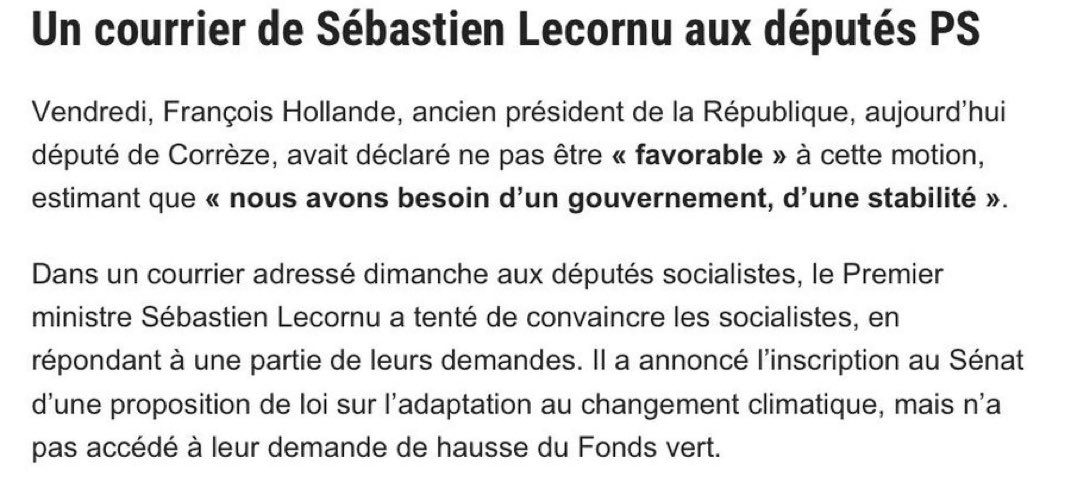 lesecologistes0's tweet photo. #LesEcologistes saluent la demande des socialistes🌹d’inscrire une proposition de loi sur l’adaptation climatique au Sénat validée par @SebLecornu
Nous regrettons le refus d’augmenter le #FondsVert pour la transition des Collectivités Locales
#DirectAN #MotiondeCensure https://t.co/Sh2u0LLY1e