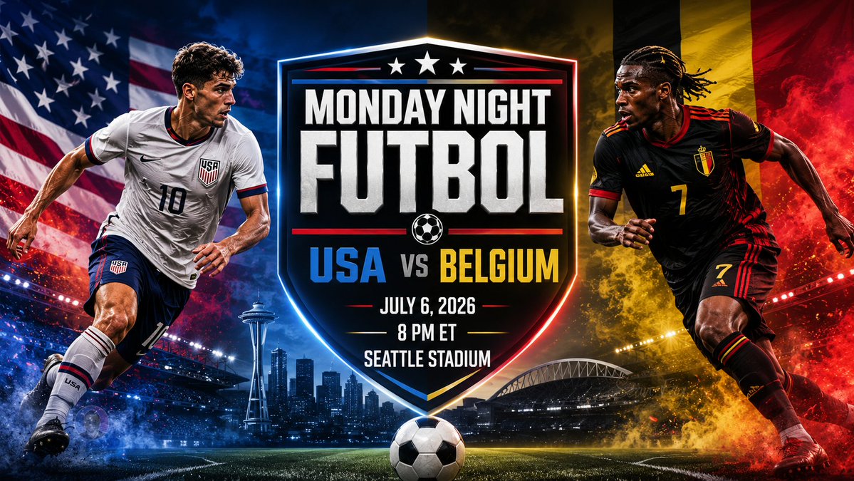 JustaSean's tweet photo. It's time for Monday Night Futbol! I'm READY! LET'S GO!

#FIFA #WorldCup #USMNT #USA #Belgium https://t.co/NeX4Ychyob