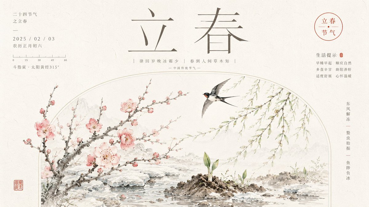 Chinese Lichun Solar Term Poster