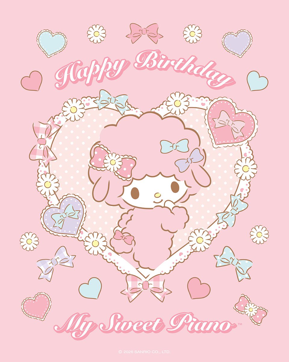 sanrio's tweet photo. Happy Birthday to our sweet bestie, My Sweet Piano! 🎂💗 

Celebrate with 20% off My Sweet Piano merch using code MEADOW online: https://t.co/fUPirrS42C https://t.co/3q8tRlOS9g