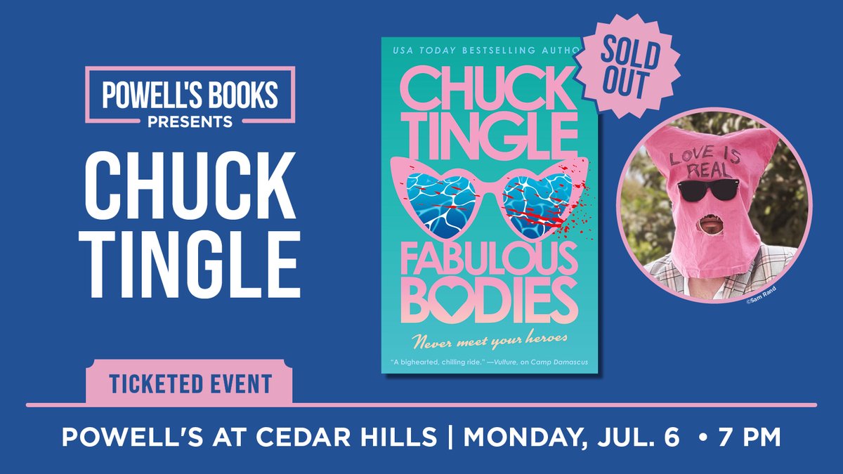 Powells's tweet photo. Events tonight! Gary Paul Nabhan in Conversation With Ashley Rood at Powell's Burnside at 7pm and Chuck Tingle (ticketed - SOLD OUT) at Powell's Cedar Hills at 7pm. More info: https://t.co/x2ettw8Xk3

#portlandevents #authorevent #powellsevents #powellsbooks https://t.co/ZnyPdyheQT