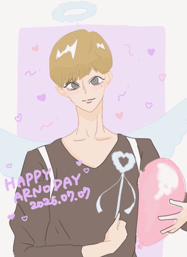 oishi_hanpen's tweet photo. お誕生日おめでとう˳✧༚💟🌹💜🐬🌠
#ARNO #아르노 #ald1_fanart https://t.co/F5ypuiU43z