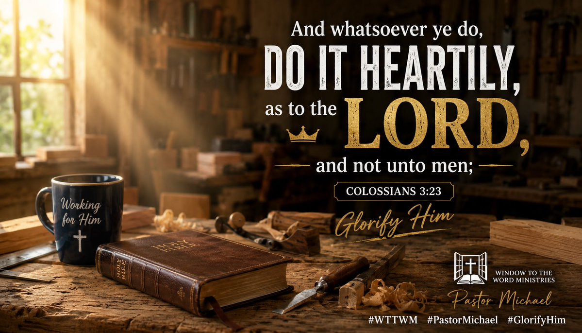 BroRichey's tweet photo. And whatsoever ye do, do it heartily, as to the Lord, and not unto men; Colossians 3:23
#truth #jesus #love #glorifyHim #serve https://t.co/1EspoYliMu