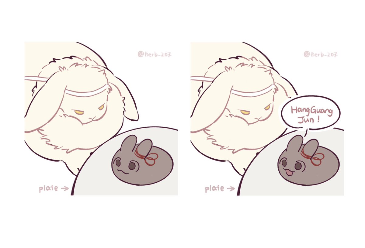 herb_207's tweet photo. LQR:wangji where's your elegance?!!!😡😡😡

bunji and bunny bunxian
#mdzs #wangxian #忘羡 https://t.co/K6y7lw6rPp