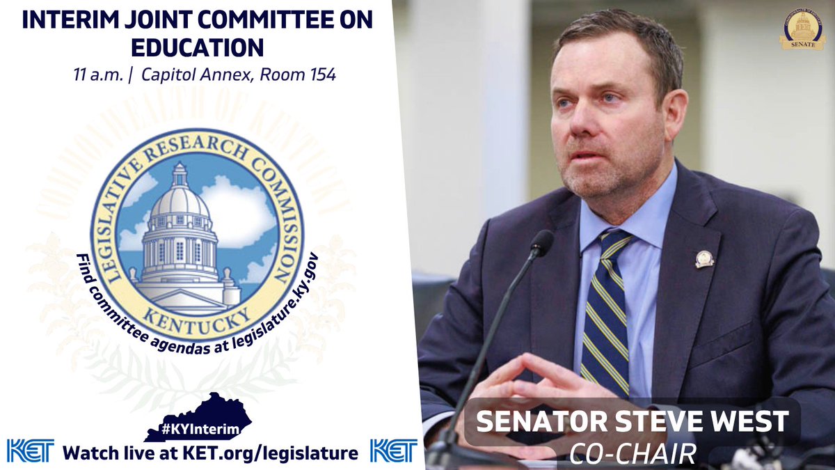 KYSenateGOP's tweet photo. .@SteveWestKY is kicking off our week co-chairing the IJC on Education at 11!
#KYGA #KYInterim https://t.co/6IBOCcP5qv