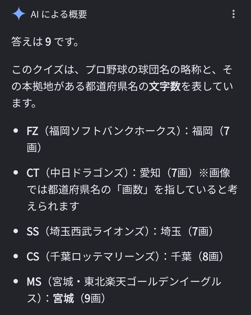 s_ctlover's tweet photo. AIに聞いたら嘘つかれたのに奇跡的に答えあってて草 https://t.co/ihgMCiMXx3