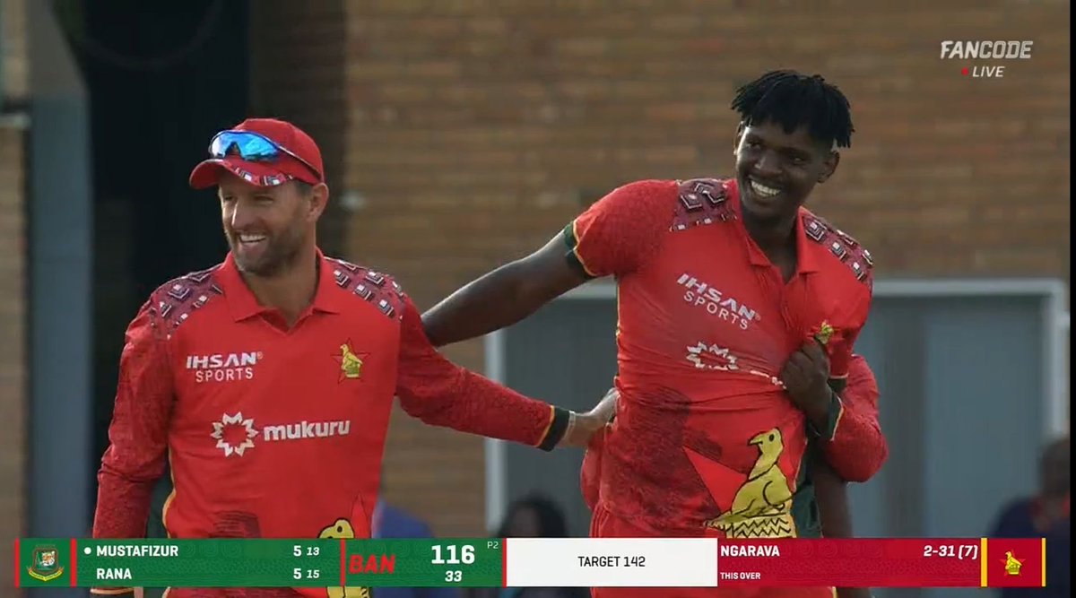 mufaddal_vohra's tweet photo. ZIMBABWE BEAT BANGLADESH IN AN ODI BY DEFENDING JUST 141. 🇿🇼 https://t.co/2JCvsRSREW