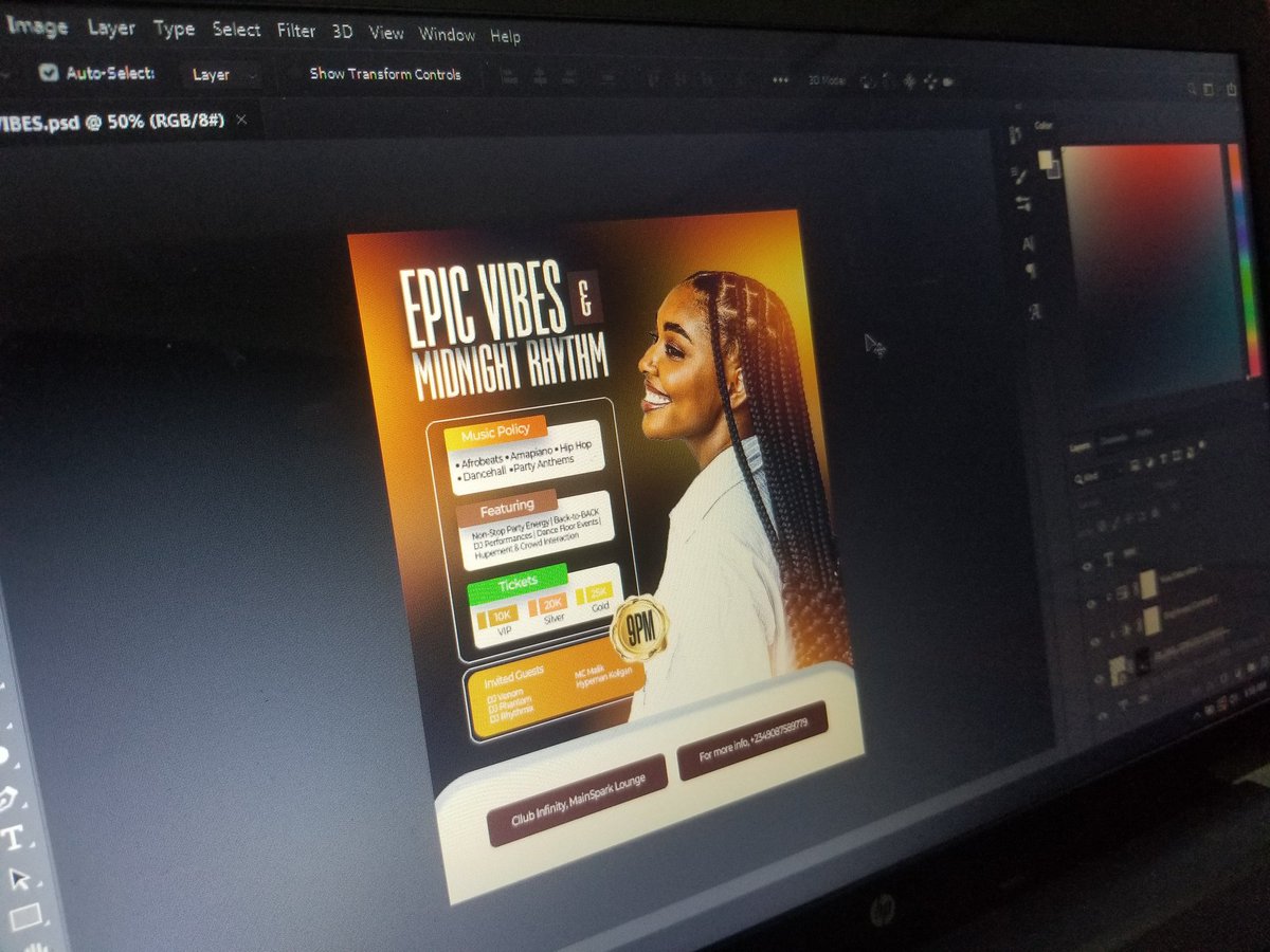 udo_daniel47's tweet photo. Saw this design and decided to recreate it.
Happy New Week Fam 
Been a while
#graphicdesign #graphic #flyerdesign https://t.co/wuM3pGO7mC