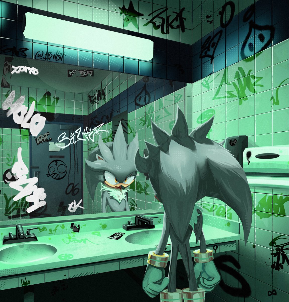 1bvll3t's tweet photo. I loved painting the background for this one. Can’t believe it actually took me more time to paint Silver than the background. Im still trash at titling my art but it has to have somthing
.
Nosebleed
#Silverthehedgehog https://t.co/d1QS6GXPTE