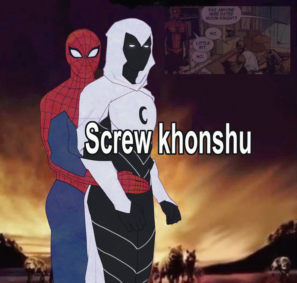 lunarcrusader's tweet photo. do y'all fw spideymoon?
#moonknight #spiderman https://t.co/lYEGrJDKNJ