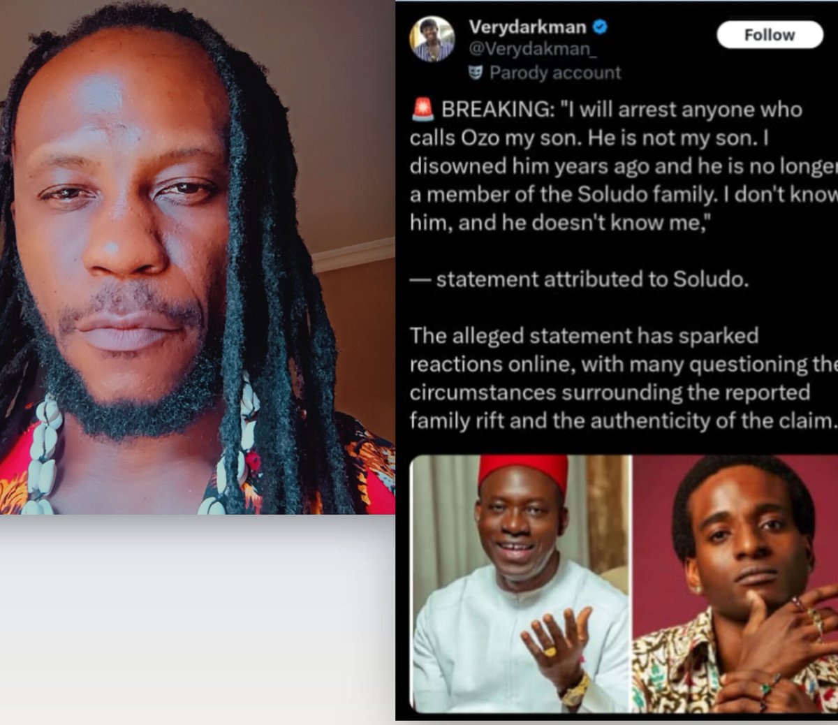 mjosh_ismusiq's tweet photo. Henceforth  @ozonnamusic is my brother. Ozo Ibu nwanne'm. Any more bully against you from any Nwa-Adaka will be addressed on the microphone from #wattovibez  . Ya kpotuba . Welcome to Our family Ozo Nwanne'm ❤️
@Verydakman_  @murano1s @lindaikeji @CCSoludo @instablog9ja https://t.co/5H99swCwrL