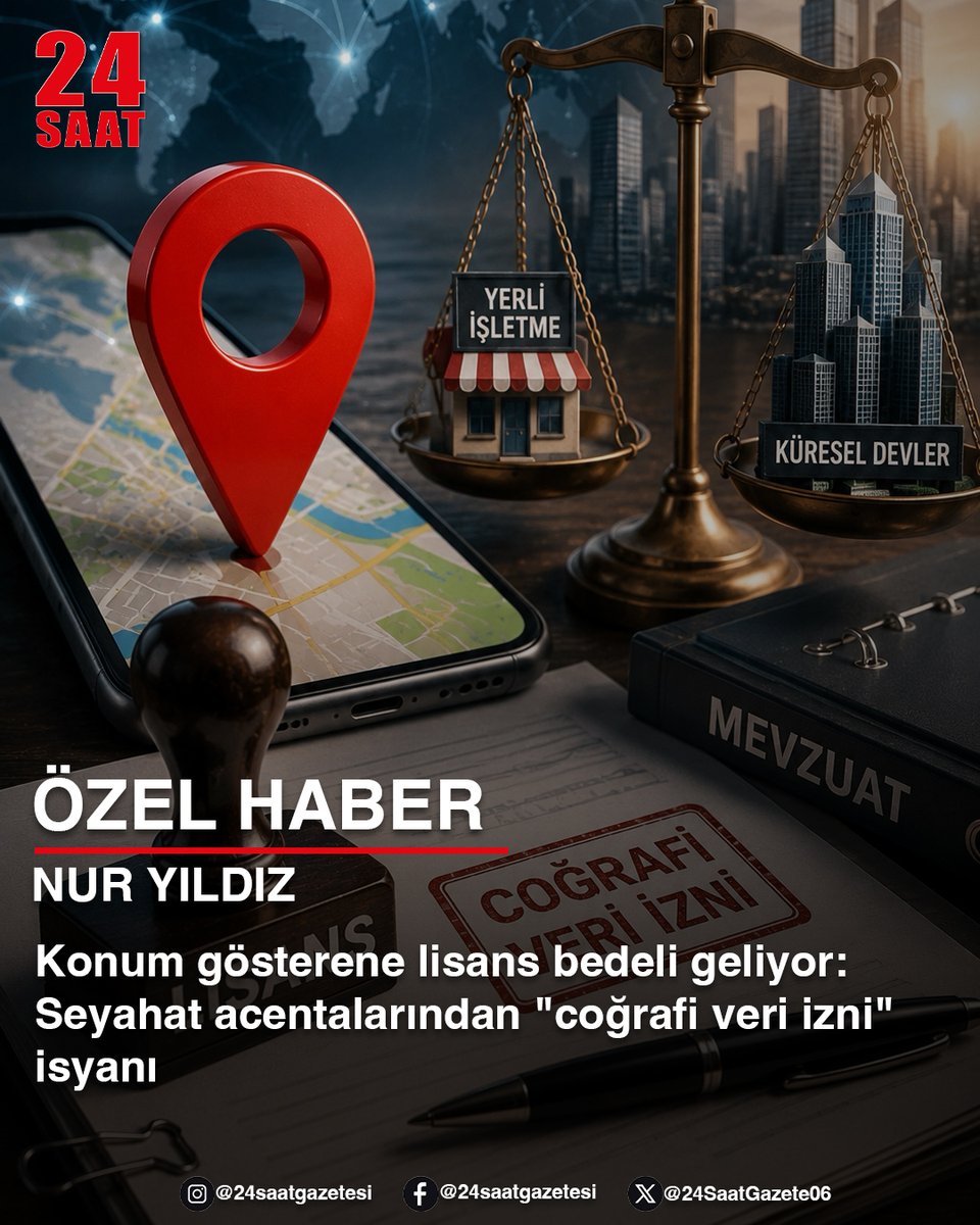 24SaatGazete06's tweet photo. ÖZEL HABER | Nur Yıldız

Konum gösterene lisans bedeli geliyor: Seyahat acentalarından "coğrafi veri izni" isyanı

📌 Çevre, Şehircilik ve İklim Değişikliği Bakanlığı'nın web sitelerinde konum ve harita kullanan işletmelere yönelik "Coğrafi Veri İzni" uygulaması tartışma yarattı. 

💬 Seyahat Acentaları Yöneticileri Derneği (SAYD) Başkanı Mehmet Gem, düzenlemenin yalnızca seyahat acentalarını değil, bankalardan otellere, restoranlardan taşımacılık firmalarına kadar tüm işletmeleri etkileyeceğini belirterek, "Küresel devler muaf tutulurken yerli işletmeler cezalandırılıyor" dedi.

#coğrafiveriizni #seyahatacentaları @MEHMETGEM 
https://t.co/iBTCSSIP00
