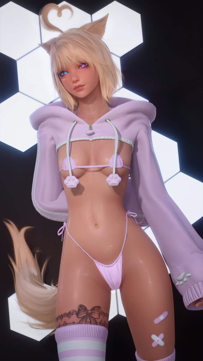 Presea_Diamond's tweet photo. Like this outfit nya?~ 🩷 https://t.co/lrUE7zEd2p